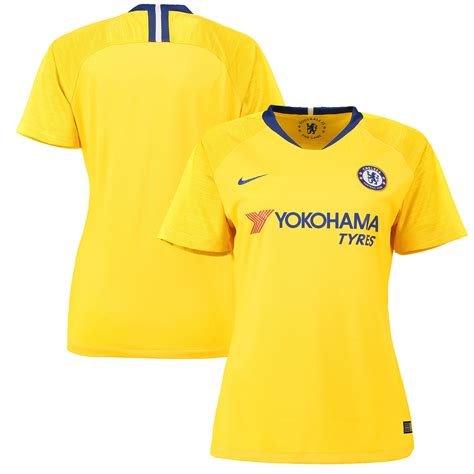 chelsea nike 2018 19 away stadium replica patch jersey yellow|Barcelona, Manchester City, PSG, Chelsea & More: Nike 18.